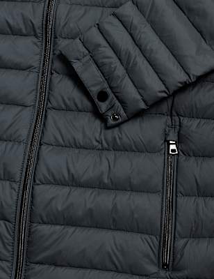 Pure Polyamide Plain High Neck Jacket