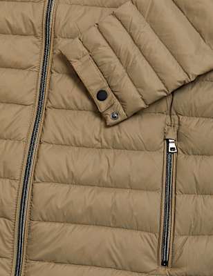 Pure Polyamide Plain High Neck Jacket