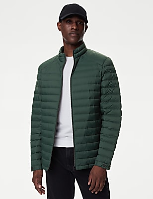 Zip Up Solid Puffed Jacket