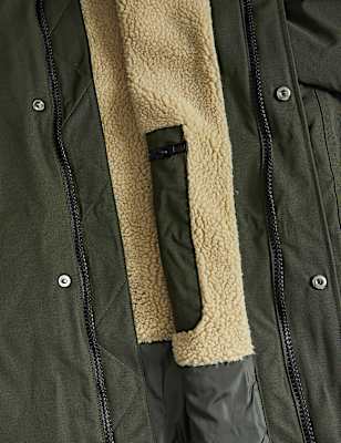 Borg Lined Parka Jacket with Stormwear&trade;