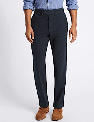 Pure Cotton Regular Fit Italian Moleskin Trousers