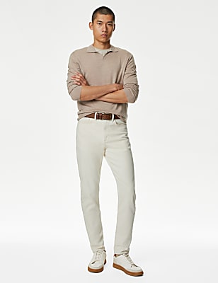 Tapered Fit Stretch Jeans