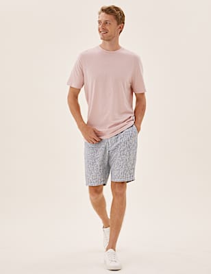 Linen Striped Shorts