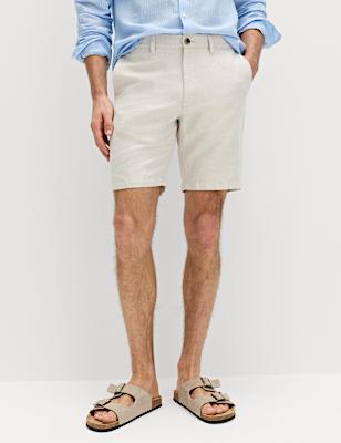 Linen Blend Chino Shorts