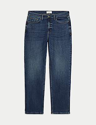 Loose Fit Vintage Wash Jeans