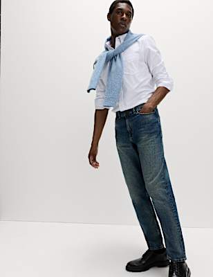 Authentic Tapered Fit Stretch Jeans