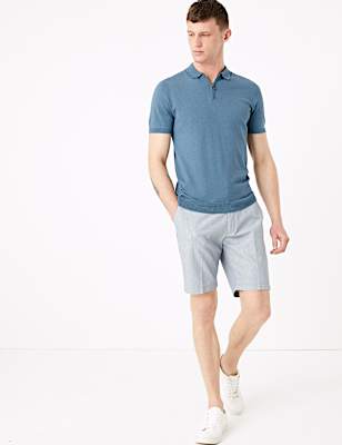 Stretch Textured Chino Short