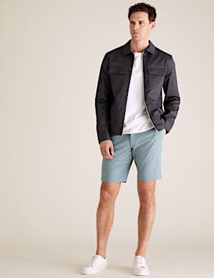 Printed Belted Shorts