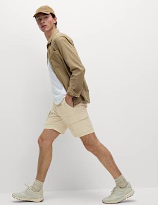 Straight Fit Stretch Cargo Short