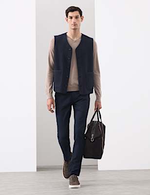 Slim Fit Performance Twill 5 Pocket Trousers