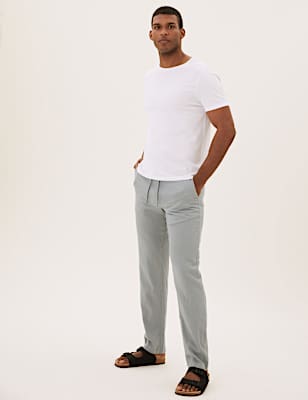 Regular Fit Linen Trousers