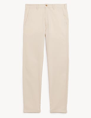 Linen Mix Plain Regular Fit Trousers