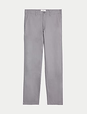 Linen Mix Plain Regular Fit Trousers
