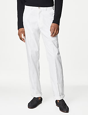 Regular Fit Linen Blend Stretch Chinos