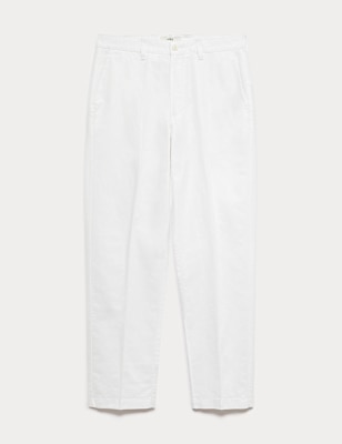 Regular Fit Linen Blend Chinos