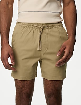 Elasticated Waist Shorter Length Stretch Shorts'