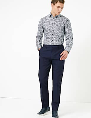 Slim Fit Textured Stretch Chinos
