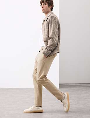 Slim Fit Cotton Rich Stretch Trousers