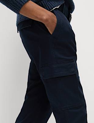 Tapered Fit Stretch Cargo Trousers