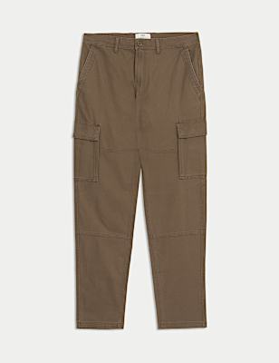 Tapered Fit Stretch Cargo Trousers