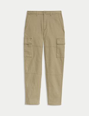 Tapered Fit Stretch Cargo Trousers