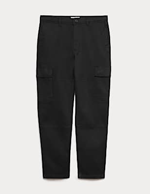 Tapered Fit Stretch Cargo Trousers