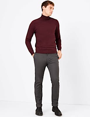Slim Fit Cotton Chinos with Stretch