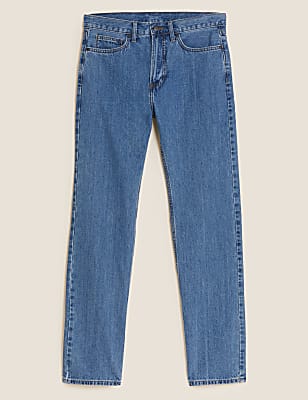 Pure Cotton Straight Fit Jeans