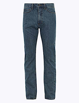 Pure Cotton Straight Fit Jeans