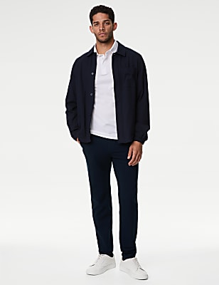 Tapered Fit Stretch Twill Trousers