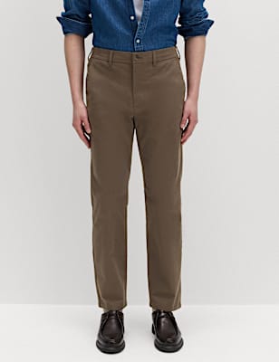 Regular Fit Half Elasticated Waist Chinos