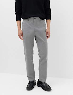 Regular Fit Half Elasticated Waist Chinos