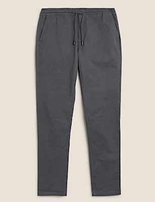 Slim Fit Organic Cotton Elasticated Chinos