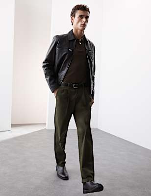 Tapered Fit Twin Pleat Chinos