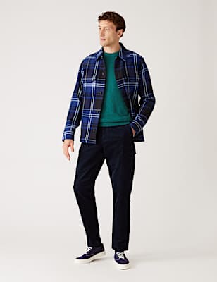 Tapered Fit Corduroy Cargo Trousers