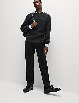 Tapered Fit Elasticated Waist Corduroy Trousers