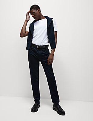 Slim Fit Diagonal Corduroy 5 Pocket Trousers