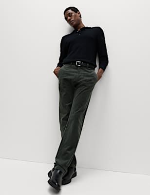 Regular Fit Corduroy Stretch Chinos