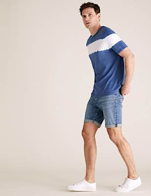 Organic Cotton Stretch Denim Shorts