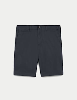Cotton Mix Plain Regular Fit Chino Shorts