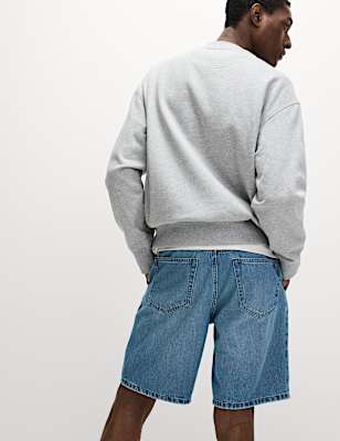 Straight Fit Lightweight Denim Shorts