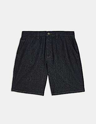 Straight Fit Lightweight Denim Shorts