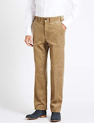 Regular Fit Pure Cotton Corduroy Trousers