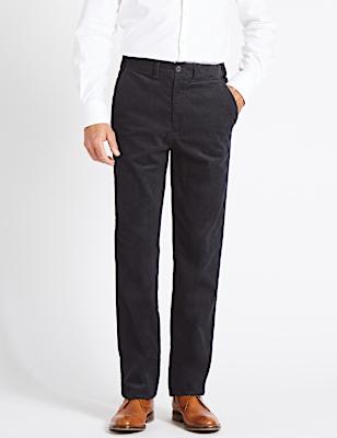 Regular Fit Pure Cotton Corduroy Trousers