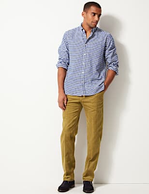 Regular Fit Pure Cotton Corduroy Trousers