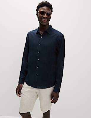 Regular Fit Pure Linen Shirt