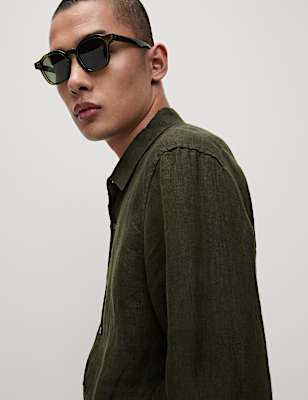 Regular Fit Pure Linen Shirt