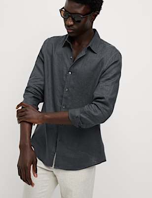 Regular Fit Pure Linen Shirt