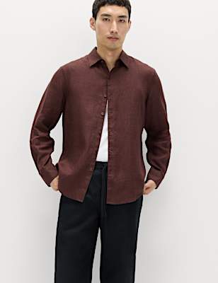 Regular Fit Pure Linen Shirt