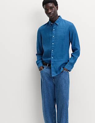 Pure Linen Garment Dye Shirt